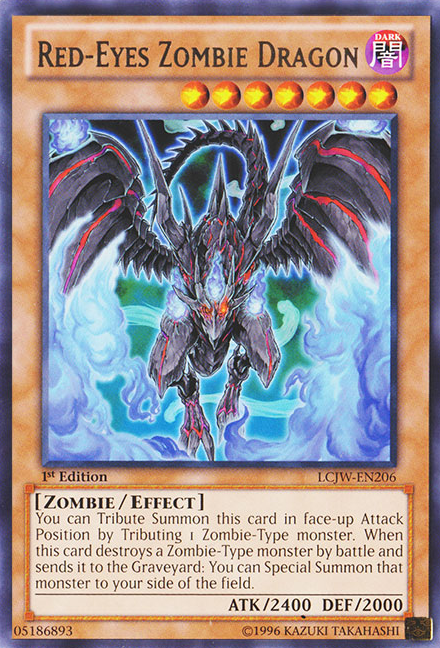 Red-Eyes Zombie Dragon [LCJW-EN206] Rare | The CG Realm