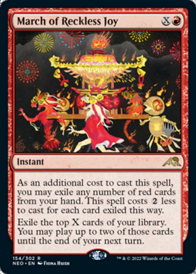 March of Reckless Joy (Promo Pack) [Kamigawa: Neon Dynasty Promos] | The CG Realm