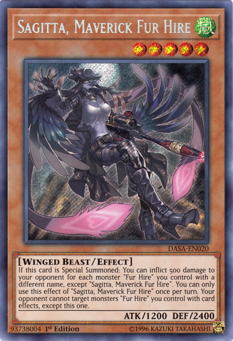 Sagitta, Maverick Fur Hire [DASA-EN020] Secret Rare | The CG Realm