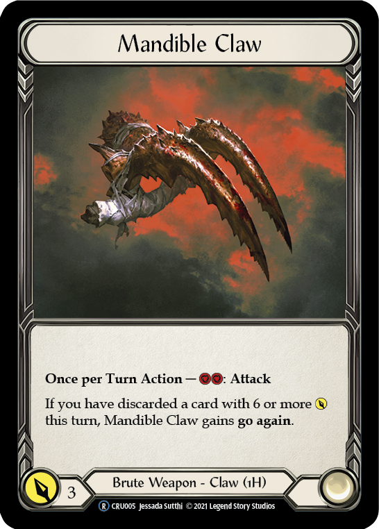 Mandible Claw [U-CRU005] (Crucible of War Unlimited)  Unlimited Rainbow Foil | The CG Realm