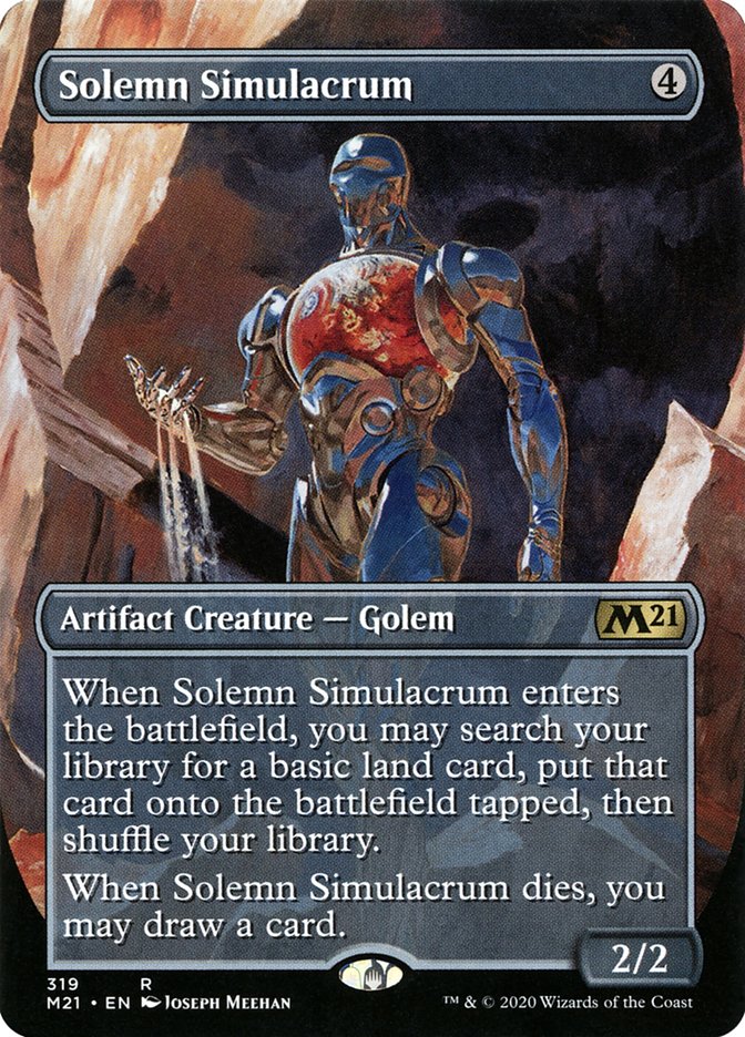 Solemn Simulacrum (Borderless Alternate Art) [Core Set 2021] | The CG Realm