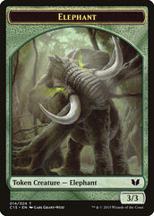 Elephant // Saproling Double-Sided Token [Commander 2015 Tokens] | The CG Realm