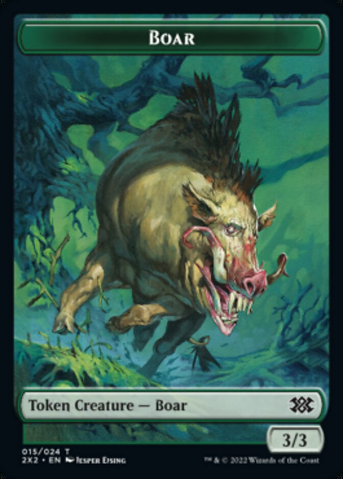 Boar // Vampire Double-Sided Token [Double Masters 2022 Tokens] | The CG Realm