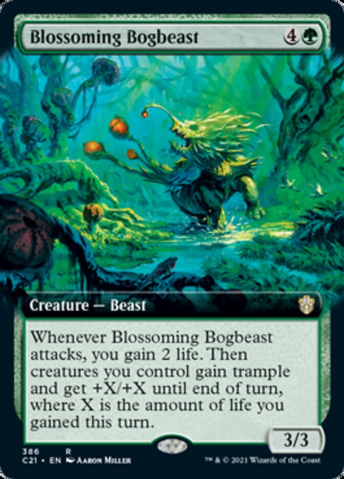 Blossoming Bogbeast (Extended Art) [Commander 2021] | The CG Realm