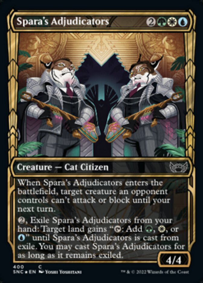 Spara's Adjudicators (Showcase Golden Age Gilded Foil) [Streets of New Capenna] | The CG Realm