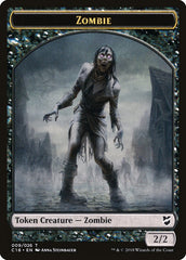 Manifest // Zombie Double-Sided Token [Commander 2018 Tokens] | The CG Realm