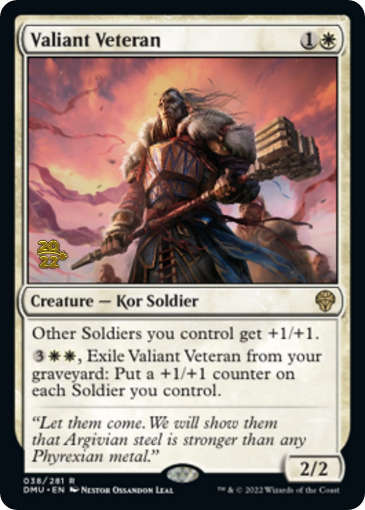 Valiant Veteran [Dominaria United Prerelease Promos] | The CG Realm