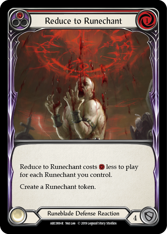 Reduce to Runechant (Red) [ARC088-R] (Arcane Rising)  1st Edition Rainbow Foil | The CG Realm