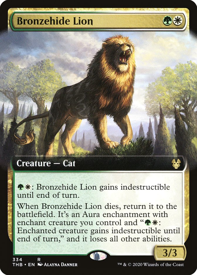 Bronzehide Lion (Extended Art) [Theros Beyond Death] | The CG Realm