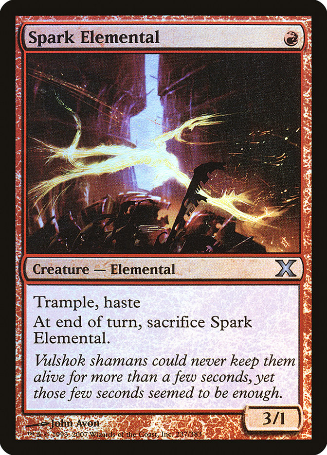 Spark Elemental (Premium Foil) [Tenth Edition] | The CG Realm