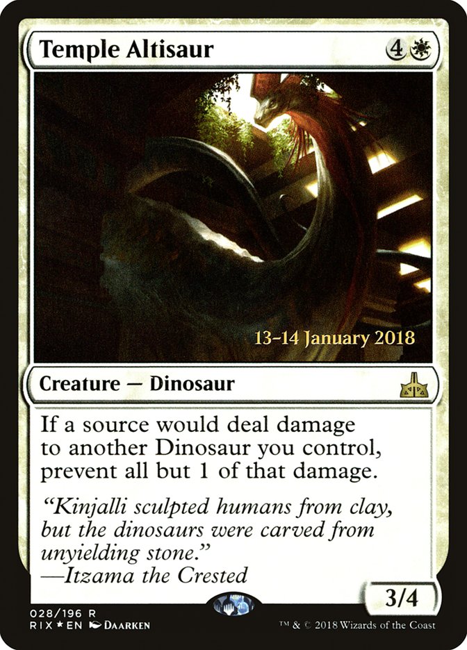 Temple Altisaur [Rivals of Ixalan Prerelease Promos] | The CG Realm