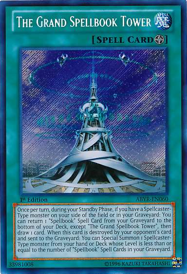 The Grand Spellbook Tower [ABYR-EN060] Secret Rare | The CG Realm