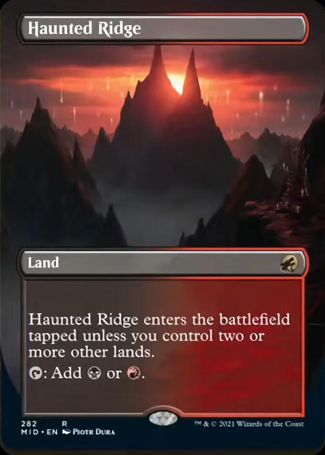 Haunted Ridge (Borderless Alternate Art) [Innistrad: Midnight Hunt] | The CG Realm