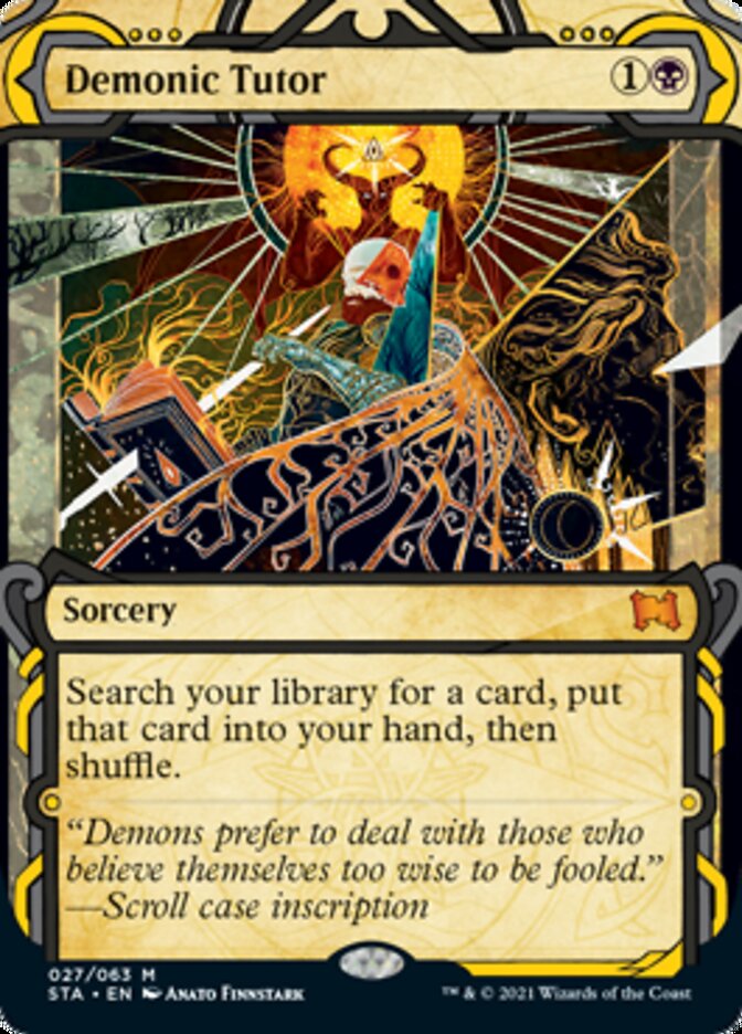 Demonic Tutor (Foil Etched) [Strixhaven: School of Mages Mystical Archive] | The CG Realm