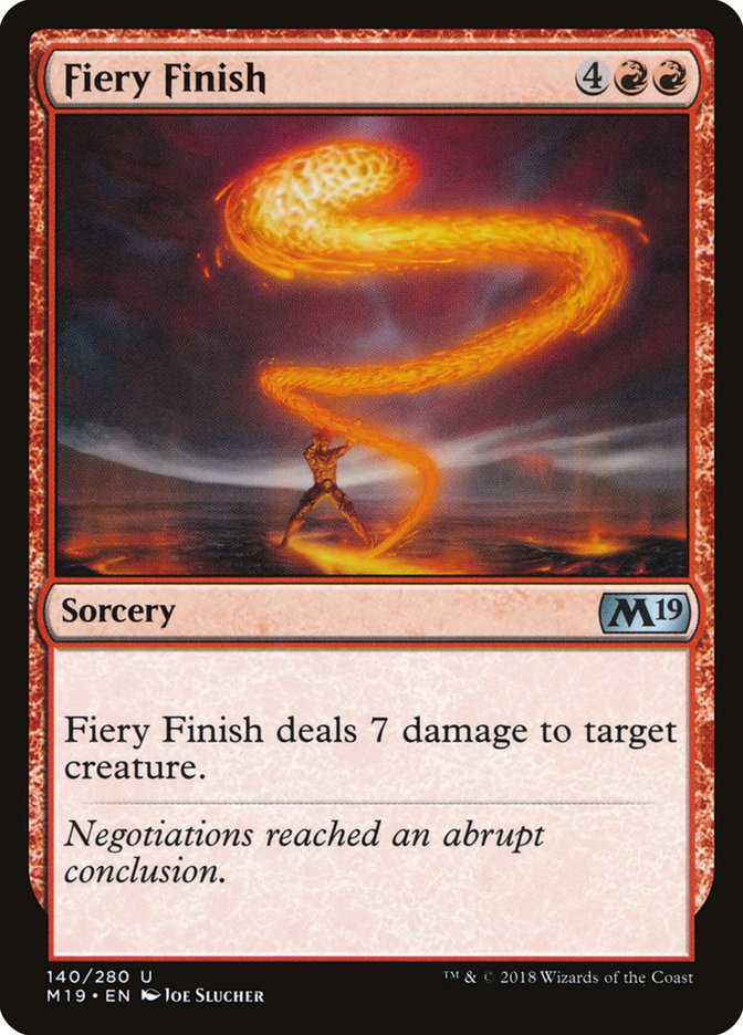 Fiery Finish [Core Set 2019] | The CG Realm