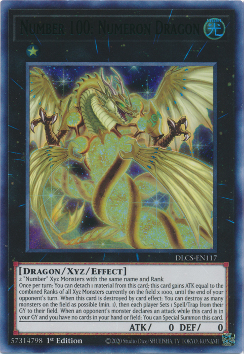 Number 100: Numeron Dragon (Green) [DLCS-EN117] Ultra Rare | The CG Realm