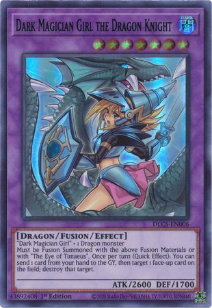 Dark Magician Girl the Dragon Knight (Alternate Art) (Blue) [DLCS-EN006] Ultra Rare | The CG Realm