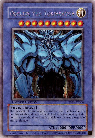 Obelisk the Tormentor [JMP-EN004] Secret Rare | The CG Realm