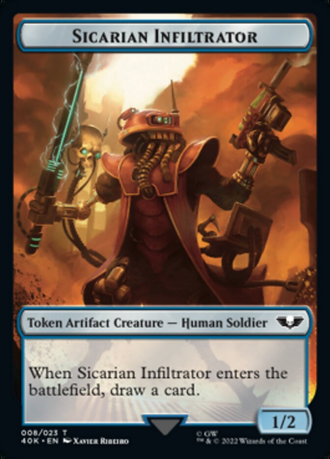 Soldier (003) // Sicarian Infiltrator Double-Sided Token (Surge Foil) [Warhammer 40,000 Tokens] | The CG Realm