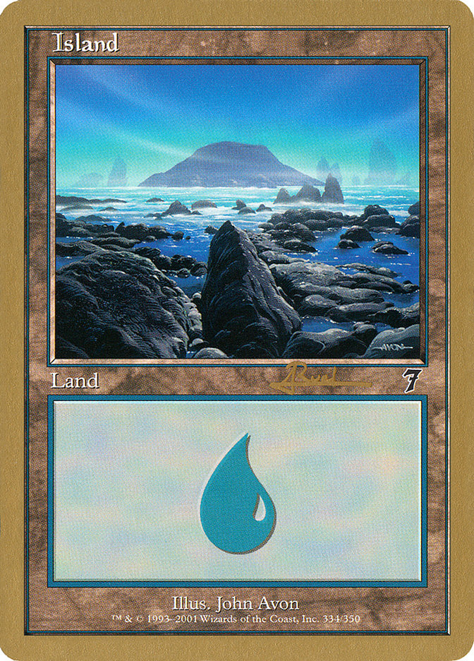 Island (ar334) (Antoine Ruel) [World Championship Decks 2001] | The CG Realm