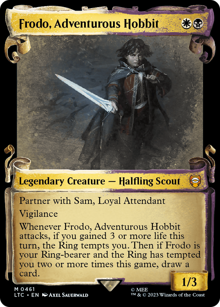 Frodo, Adventurous Hobbit [The Lord of the Rings: Tales of Middle-Earth Commander Showcase Scrolls] | The CG Realm