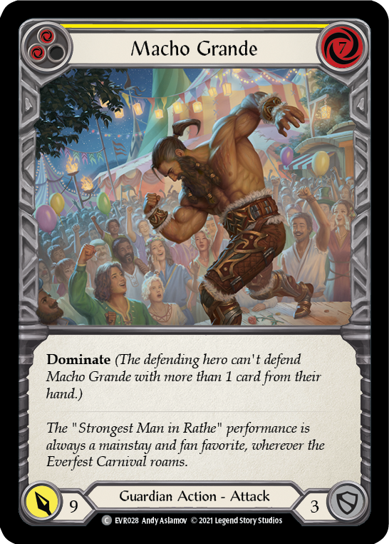 Macho Grande (Yellow) [EVR028] (Everfest)  1st Edition Rainbow Foil | The CG Realm