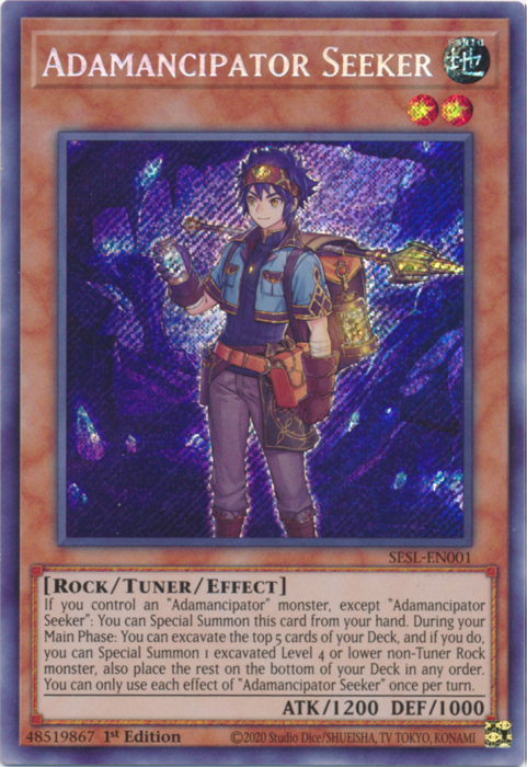 Adamancipator Seeker [SESL-EN001] Secret Rare | The CG Realm