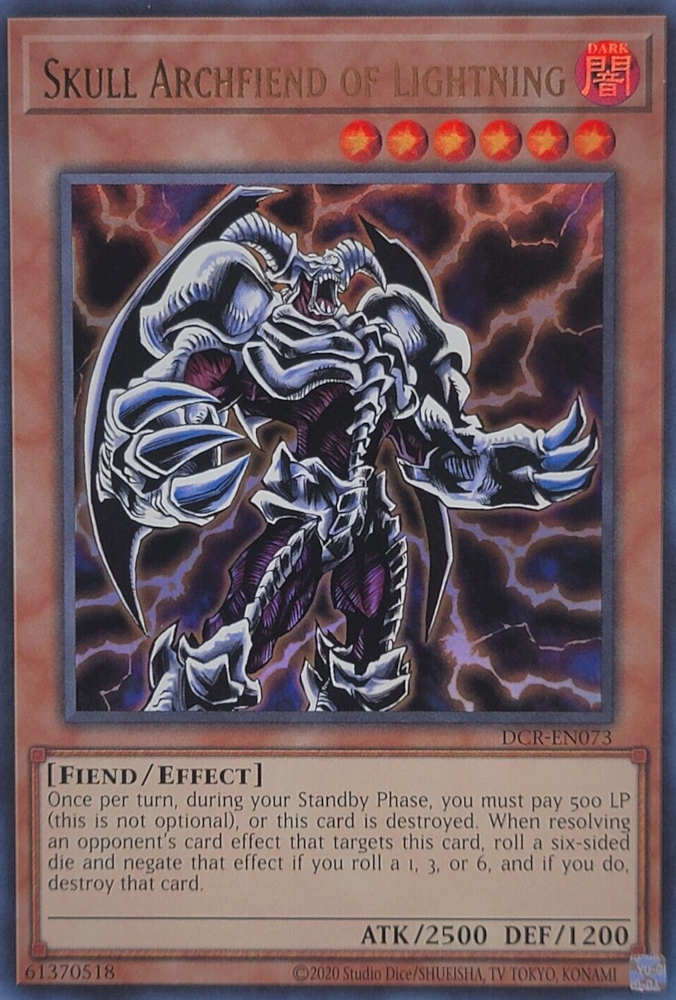 Skull Archfiend of Lightning (25th Anniversary) [DCR-EN073] Ultra Rare | The CG Realm