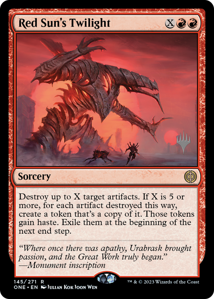 Red Sun's Twilight (Promo Pack) [Phyrexia: All Will Be One Promos] | The CG Realm