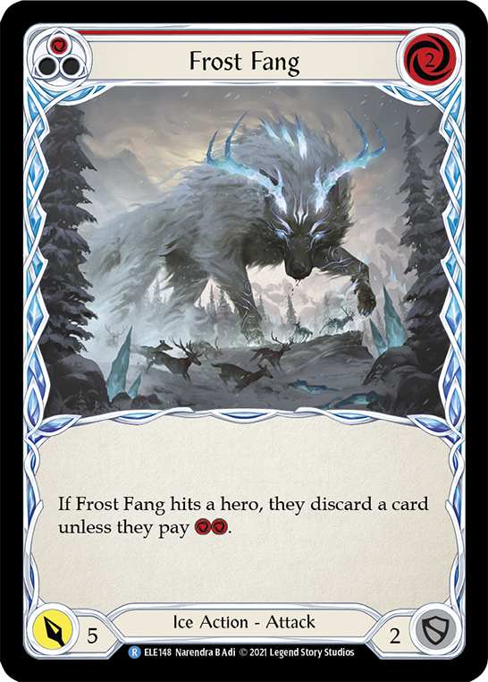 Frost Fang (Red) [ELE148] (Tales of Aria)  1st Edition Rainbow Foil | The CG Realm