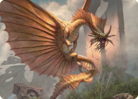 Ancient Gold Dragon Art Card (28) [Commander Legends: Battle for Baldur's Gate Art Series] | The CG Realm