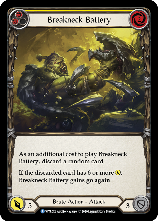 Breakneck Battery (Yellow) [U-WTR012] (Welcome to Rathe Unlimited)  Unlimited Rainbow Foil | The CG Realm