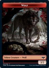 Wolf (011) // Human (010) Double-Sided Token [Innistrad: Crimson Vow Tokens] | The CG Realm