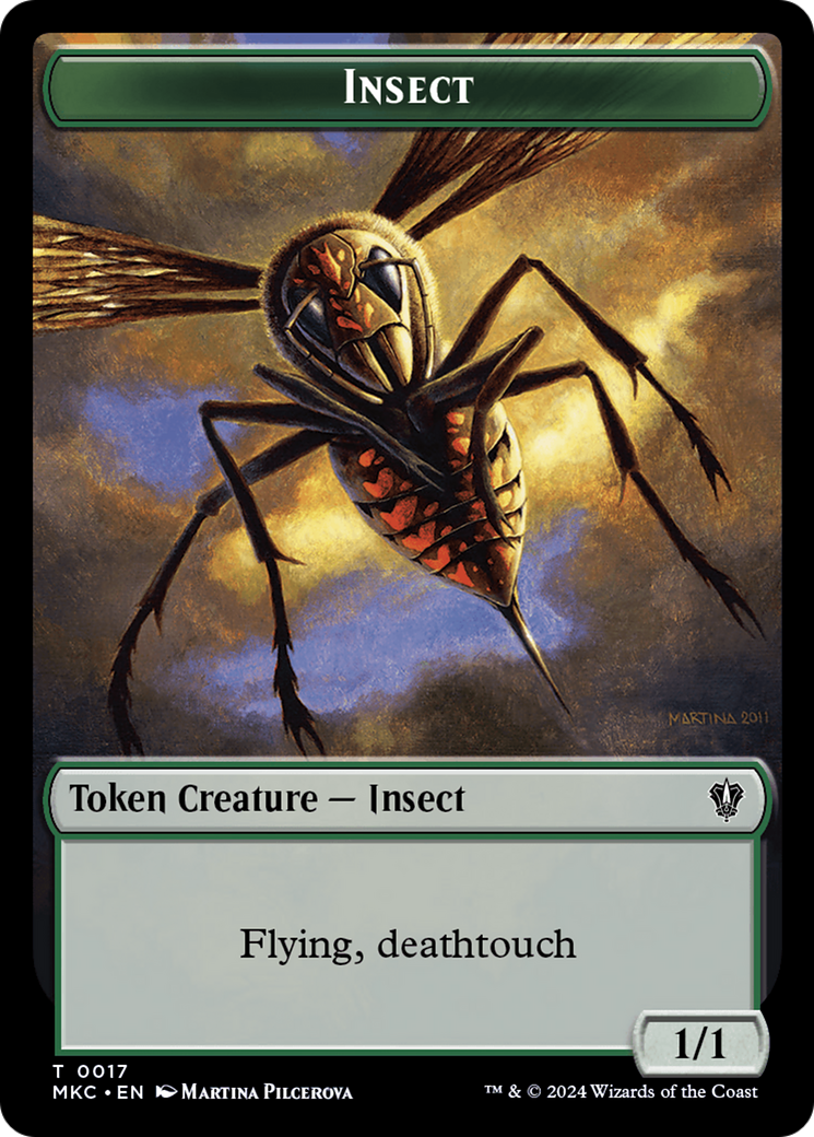 Clue // Insect (0017) Double-Sided Token [Murders at Karlov Manor Commander Tokens] | The CG Realm