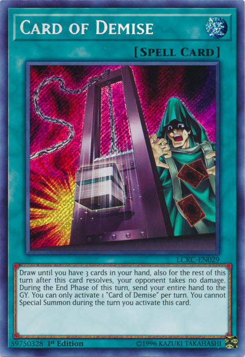 Card of Demise [LCKC-EN029] Secret Rare | The CG Realm