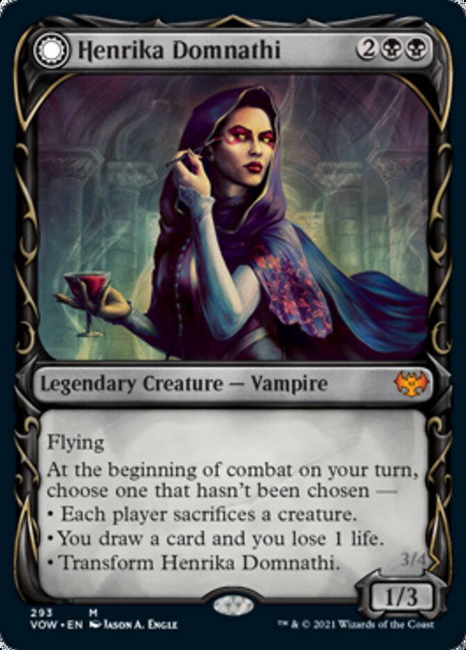 Henrika Domnathi // Henrika, Infernal Seer (Showcase Fang Frame) [Innistrad: Crimson Vow] | The CG Realm