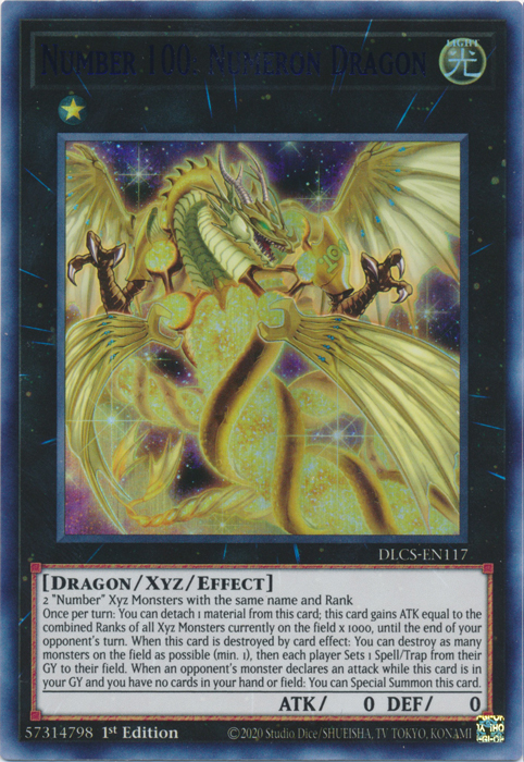 Number 100: Numeron Dragon (Blue) [DLCS-EN117] Ultra Rare | The CG Realm