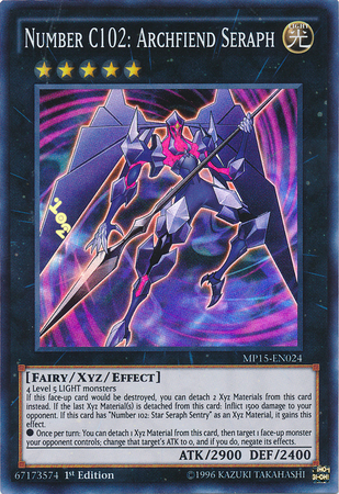 Number C102: Archfiend Seraph [MP15-EN024] Super Rare | The CG Realm