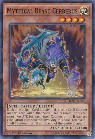 Mythical Beast Cerberus [BP03-EN018] Shatterfoil Rare | The CG Realm