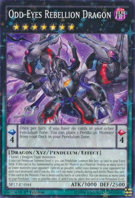 Odd-Eyes Rebellion Dragon [SP17-EN044] Starfoil Rare | The CG Realm