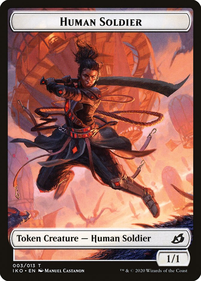 Human Soldier Token (003/013) [Ikoria: Lair of Behemoths Tokens] | The CG Realm