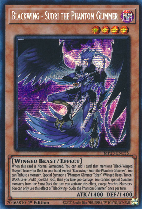 Blackwing - Sudri the Phantom Glimmer [MP23-EN155] Prismatic Secret Rare | The CG Realm