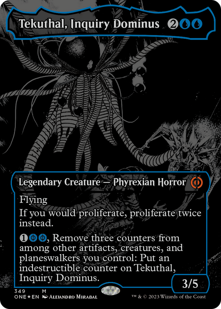 Tekuthal, Inquiry Dominus (Oil Slick Raised Foil) [Phyrexia: All Will Be One] | The CG Realm