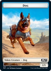 Dog // Saproling Double-Sided Token [Core Set 2021 Tokens] | The CG Realm