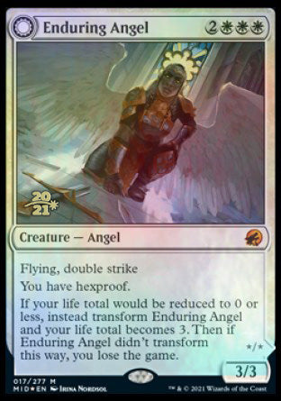 Enduring Angel // Angelic Enforcer [Innistrad: Midnight Hunt Prerelease Promos] | The CG Realm