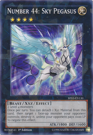 Number 44: Sky Pegasus [BP03-EN130] Shatterfoil Rare | The CG Realm