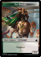 Elf Knight // Voja Double-Sided Token [Ravnica Remastered Tokens] | The CG Realm