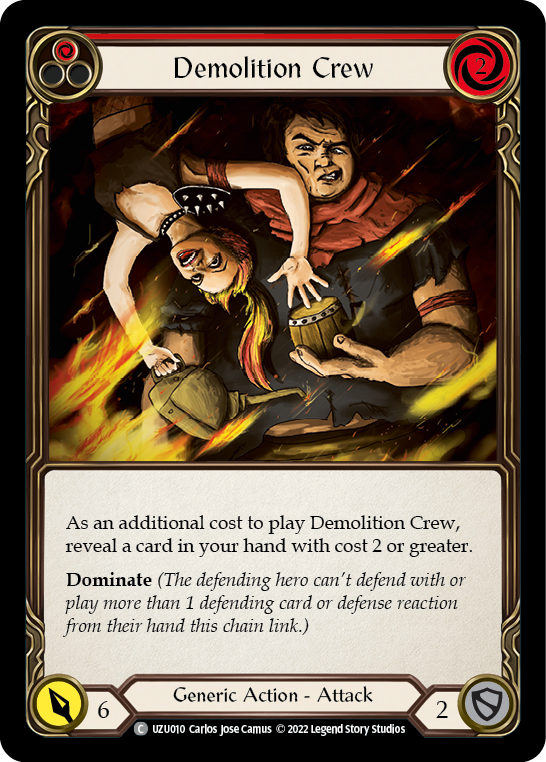 Demolition Crew (Red) [UZU010] (Outsiders Uzuri Blitz Deck) | The CG Realm