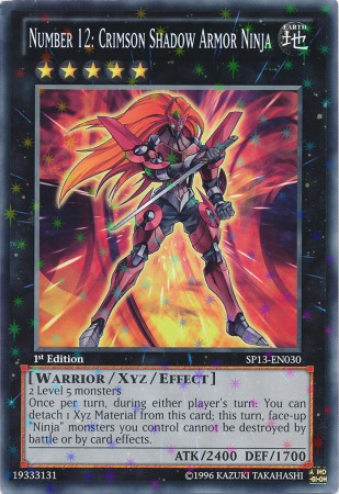 Number 12: Crimson Shadow Armor Ninja [SP13-EN030] Starfoil Rare | The CG Realm