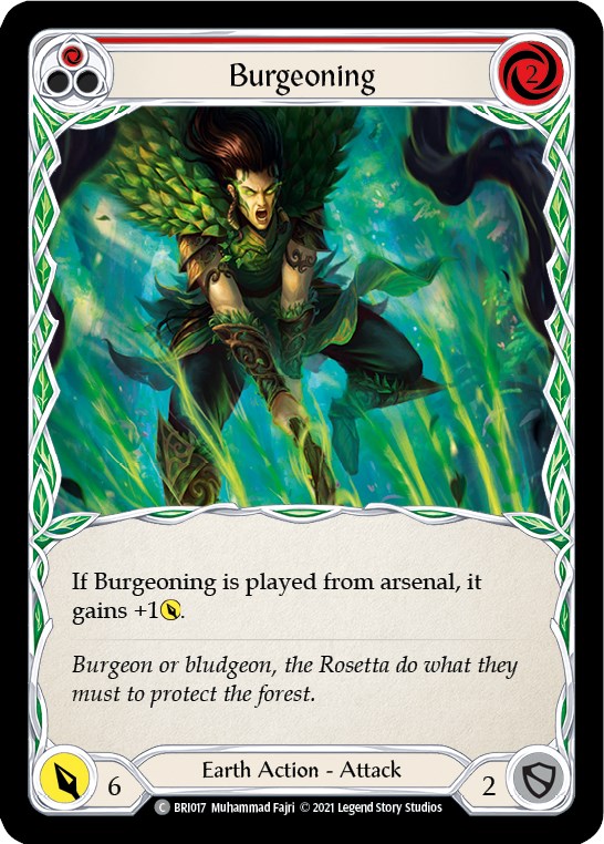 Burgeoning (Red) [BRI017] (Tales of Aria Briar Blitz Deck)  1st Edition Normal | The CG Realm